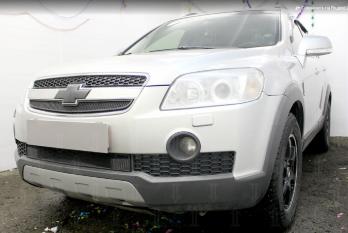 Защита радиатора "Standart" Chevrolet Captiva (2006-2011) низ, чёрная купить недорого с доставкой в Клин