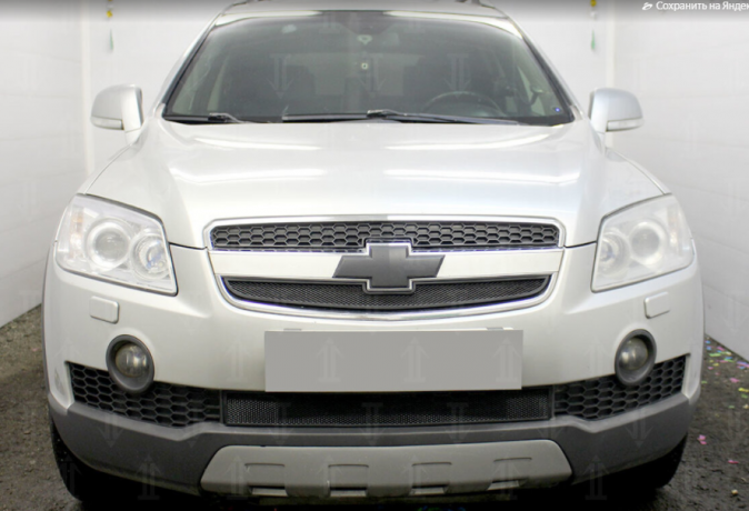 Защита радиатора "Standart" Chevrolet Captiva (2006-2011) низ, чёрная купить недорого с доставкой в Клин