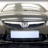 Защита радиатора "Standart 4D" Honda Civic рестайлинг (2009-2012) чёрная купить недорого с доставкой в Клин