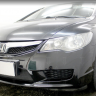 Защита радиатора "Standart 4D" Honda Civic рестайлинг (2009-2012) чёрная купить недорого с доставкой в Клин
