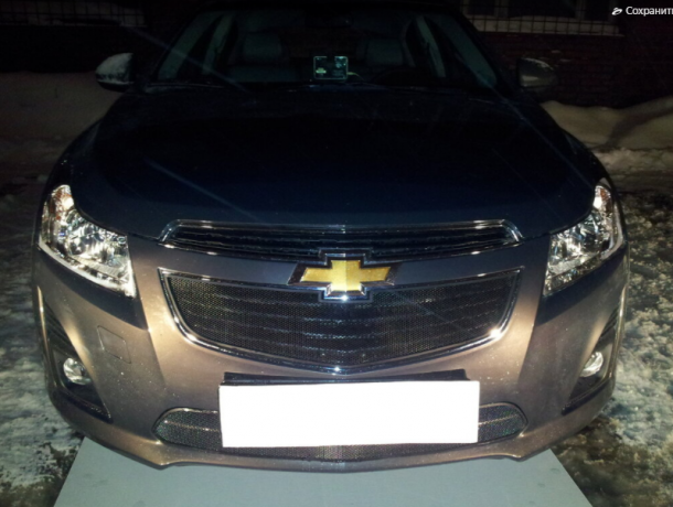 Защита радиатора "Standart" Chevrolet Cruze (2012-2015) верх, чёрная купить недорого с доставкой в Клин