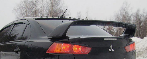 Накладка (юбка) заднего бампера "EVO" var №1 для Mitsubishi Lancer X (2007-2016) купить недорого с доставкой в Клин