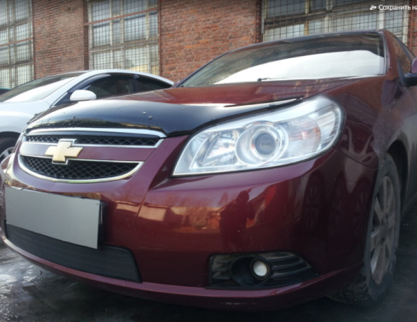 Защита радиатора "Standart" Chevrolet Epica (2006-2013) чёрная купить недорого с доставкой в Клин