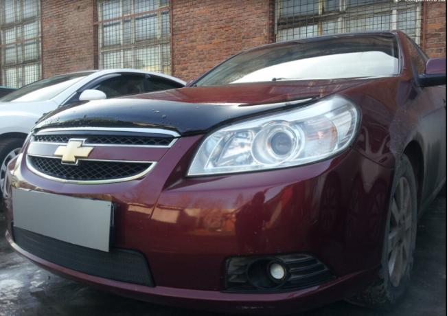 Защита радиатора "Standart" Chevrolet Epica (2006-2013) чёрная купить недорого с доставкой в Клин