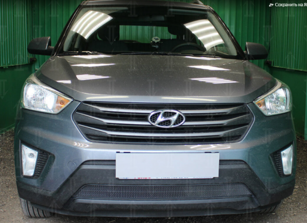 Защита радиатора "Standart" Hyundai Creta чёрная купить недорого с доставкой в Клин