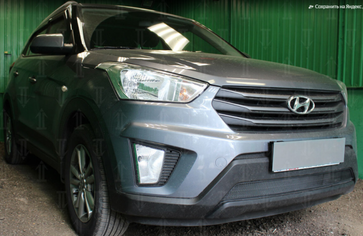 Защита радиатора "Standart" Hyundai Creta чёрная купить недорого с доставкой в Клин