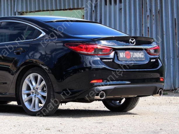 Диффузор заднего бампера var №3 (ровный) для Mazda 6 (2013-н.в.) купить недорого с доставкой в Клин
