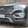 Защита радиатора "Standart" Hyundai Grand Santa Fe (2013-2016) чёрная купить недорого с доставкой в Клин
