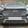 Защита радиатора "Standart" Hyundai Grand Santa Fe (2013-2016) чёрная купить недорого с доставкой в Клин