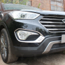 Защита радиатора "Standart" Hyundai Grand Santa Fe (2013-2016) чёрная купить недорого с доставкой в Клин