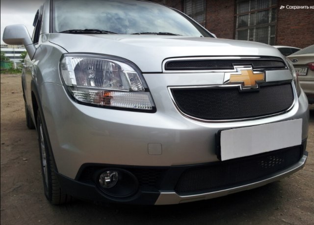 Защита радиатора "Standart" Chevrolet Orlando (2009-2015) верх, чёрная купить недорого с доставкой в Клин