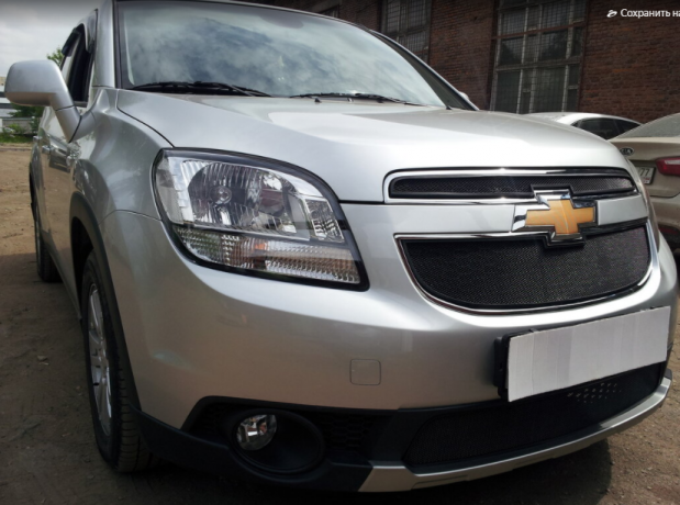 Защита радиатора "Standart" Chevrolet Orlando (2009-2015) верх, чёрная купить недорого с доставкой в Клин