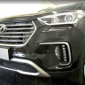 Защита радиатора "Standart" Hyundai Grand Santa Fe (2016-2018) под датчик ACC, чёрная купить недорого с доставкой в Клин