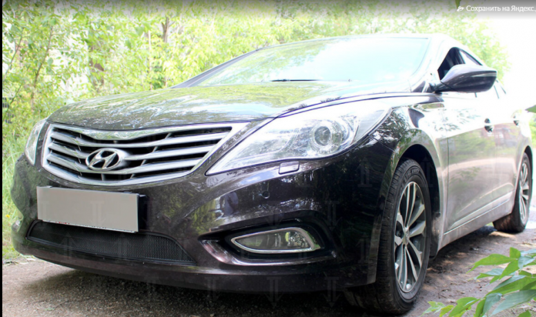Защита радиатора "Standart" Hyundai Grandeu (2012-2015) чёрная купить недорого с доставкой в Клин