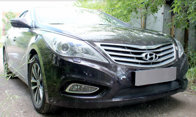 Защита радиатора "Standart" Hyundai Grandeu (2012-2015) чёрная купить недорого с доставкой в Клин