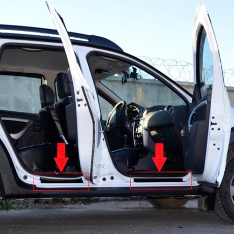 Накладки в проемы передних и задних дверей "КАРТ" для Renault Duster дорестайлинг до 2015 г.в. купить недорого с доставкой в Клин