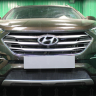 Защита радиатора "Standart" Hyundai Santa Fe (2015-2018) чёрная купить недорого с доставкой в Клин