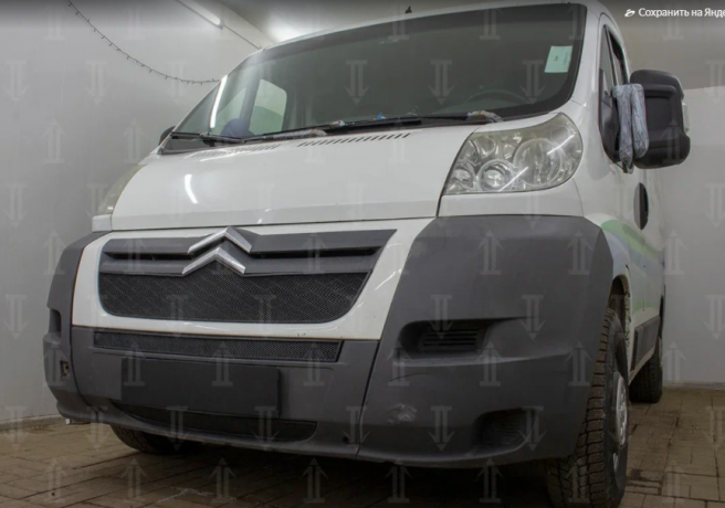 Защита радиатора "Standart" Citroen Jumper (2006-2014) верх, чёрная купить недорого с доставкой в Клин