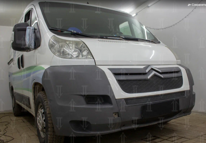 Защита радиатора "Standart" Citroen Jumper (2006-2014) верх, чёрная купить недорого с доставкой в Клин