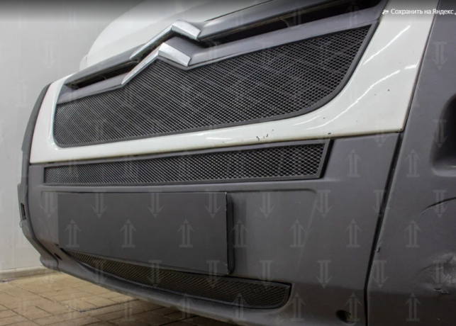 Защита радиатора "Standart" Citroen Jumper (2006-2014) верх, чёрная купить недорого с доставкой в Клин