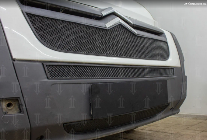 Защита радиатора "Standart" Citroen Jumper (2006-2014) верх, чёрная купить недорого с доставкой в Клин