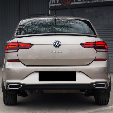 Имитация выхлопа BLACK (черный глянец) для Volkswagen Polo Liftback (2020-2023) купить недорого с доставкой в Клин