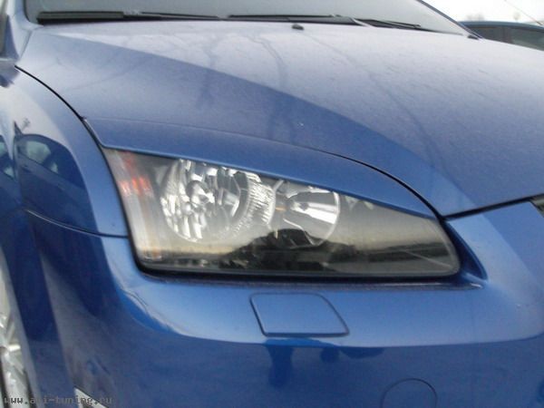 Накладки на фары (реснички) широкие var №2 для Ford Focus 2 (2004-2008) купить недорого с доставкой в Клин