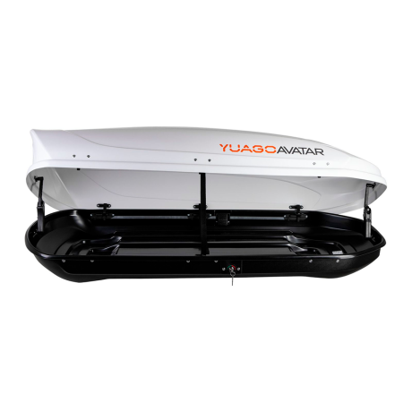Автобокс YUAGO Avatar (тиснение) (EuroLock) двусторонний, белый, 460л купить недорого с доставкой в Клин
