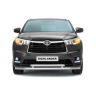 Защита переднего бампера двойная d63/51мм (НПС) Toyota Highlander (2014-н.в.) купить недорого с доставкой в Клин