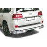 Защита заднего бампера «Уголки двойные» (d76) для Toyota Land Cruiser 200 Executive Lounge (2018-н.в.)(Нерж. Сталь) купить недорого с доставкой в Клин