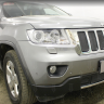 Защита радиатора "Standart" Jeep Grand Cherokee (2010-2013) верх, чёрный купить недорого с доставкой в Клин