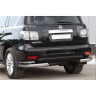 Защита заднего бампера «Уголки двойные» (d76) для Nissan Patrol (2010-2013)(Нерж. Сталь) купить недорого с доставкой в Клин