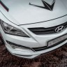 Накладки на фары (реснички) "ZEUS" для Hyundai Solaris (2014-2016) купить недорого с доставкой в Клин