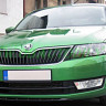 Спойлер переднего бампера (текстурный пластик) для Skoda Rapid (2012-н.в.) купить недорого с доставкой в Клин