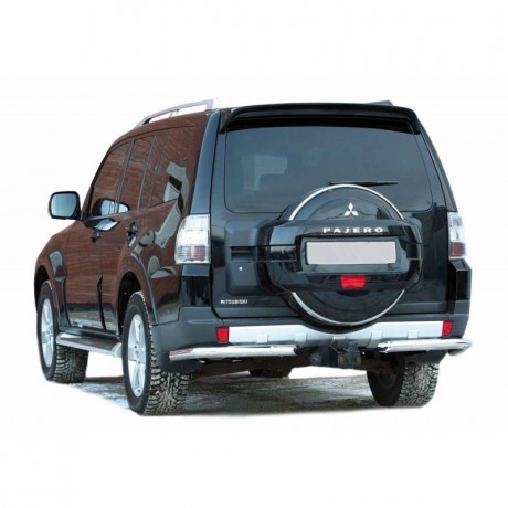 Защита заднего бампера «Уголки» (d63,5) для Mitsubishi Pajero IV (2006-2015)(Окрашенное) купить недорого с доставкой в Клин
