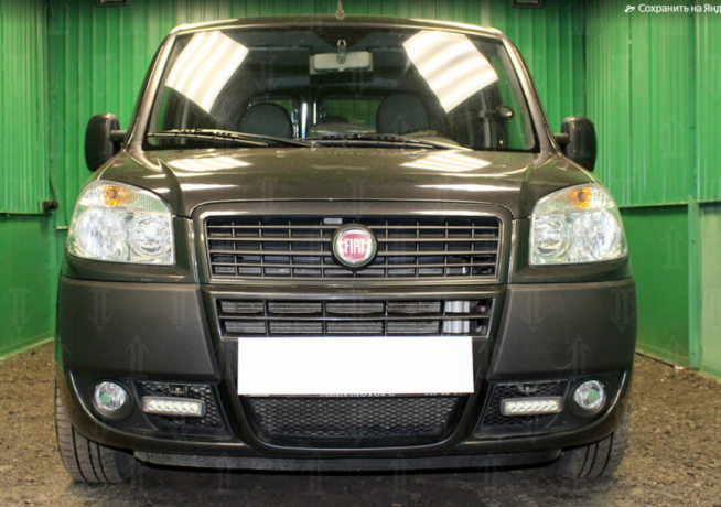 Защита радиатора "Standart" Fiat Doblo (2005-2016) чёрная купить недорого с доставкой в Клин