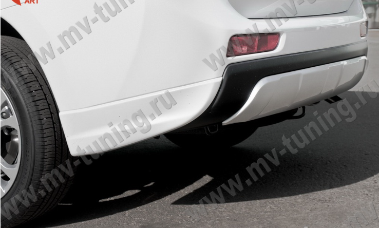 Диффузор заднего бампера "Broomer Design" для Mitsubishi Outlander (3rd generation)(2012-2014) купить недорого с доставкой в Клин