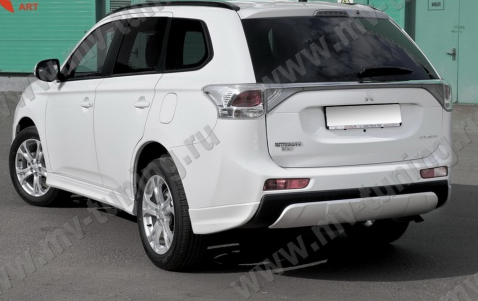 Диффузор заднего бампера "Broomer Design" для Mitsubishi Outlander (3rd generation)(2012-2014) купить недорого с доставкой в Клин