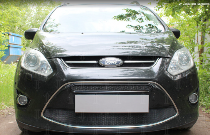 Защита радиатора "Standart" Ford C-MAX (2010-2015) чёрная купить недорого с доставкой в Клин