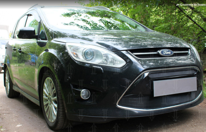 Защита радиатора "Standart" Ford C-MAX (2010-2015) чёрная купить недорого с доставкой в Клин