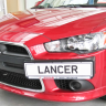 Рамка под номер на передний бампер (текстурный пластик) для Mitsubishi Lancer X (2010-2016) купить недорого с доставкой в Клин