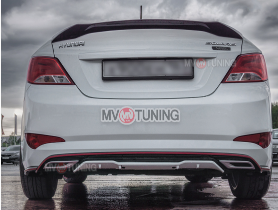 Лип-Спойлер "Zeus" для Hyundai Solaris (2010-2016) купить недорого с доставкой в Клин