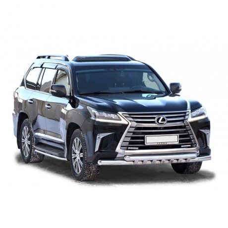 Защита переднего бампера «Труба двойная» (d76) для Lexus LX 450d (2016-н.в)(Окрашенное) купить недорого с доставкой в Клин