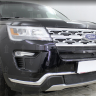 Защита радиатора "Standart" Ford Explorer рестайлинг-2 (2018-2019) верх, чёрная купить недорого с доставкой в Клин