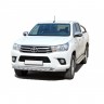 Защита порогов с алюминиевым листом (d63,5) для Toyota Hilux pickup (2017-н.в.)(Окрашенное) купить недорого с доставкой в Клин