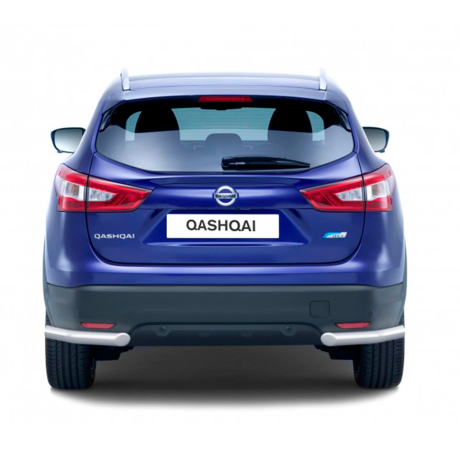 Защита заднего бампера угловая d63мм (НПС) Nissan Qashqai (2014-2016 г.в.) купить недорого с доставкой в Клин