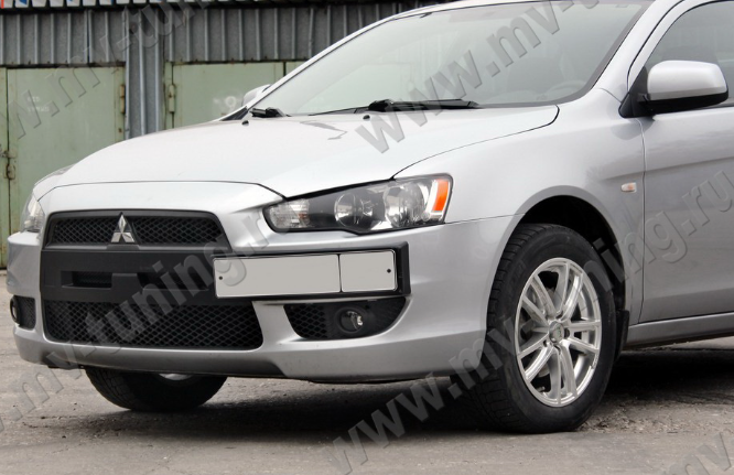 Воздуховоды радиатора в передний бампер (Цельные) var №2 для Mitsubishi Lancer X (2007-2010) купить недорого с доставкой в Клин