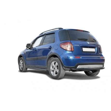 Защита заднего бампера «Труба» (d76) для Suzuki SX4 Classic рестайлинг (2009-2014)(Окрашенное) купить недорого с доставкой в Клин