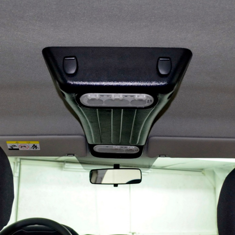 Полка на потолок "КАРТ" для Renault Duster дорестайлинг до 2015 г.в. (в черном АБС пластике) купить недорого с доставкой в Клин