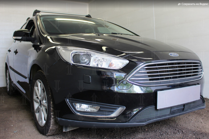Защита радиатора "Standart" Ford Focus III рестайлинг (2014-2019) под датчик ACS+ASLD, чёрная купить недорого с доставкой в Клин